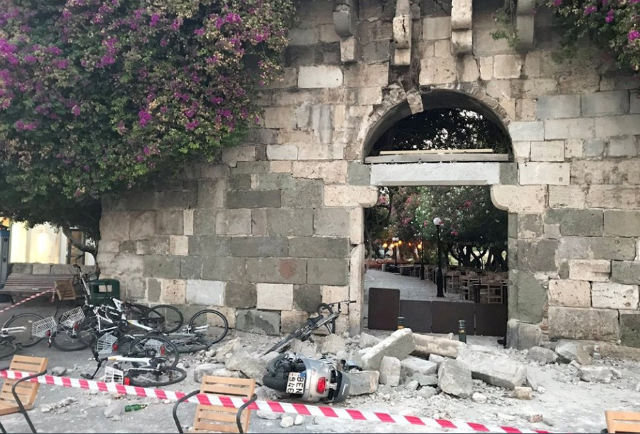  Эгейское землетрясение сильно ударило по греческому острову  Кос 
