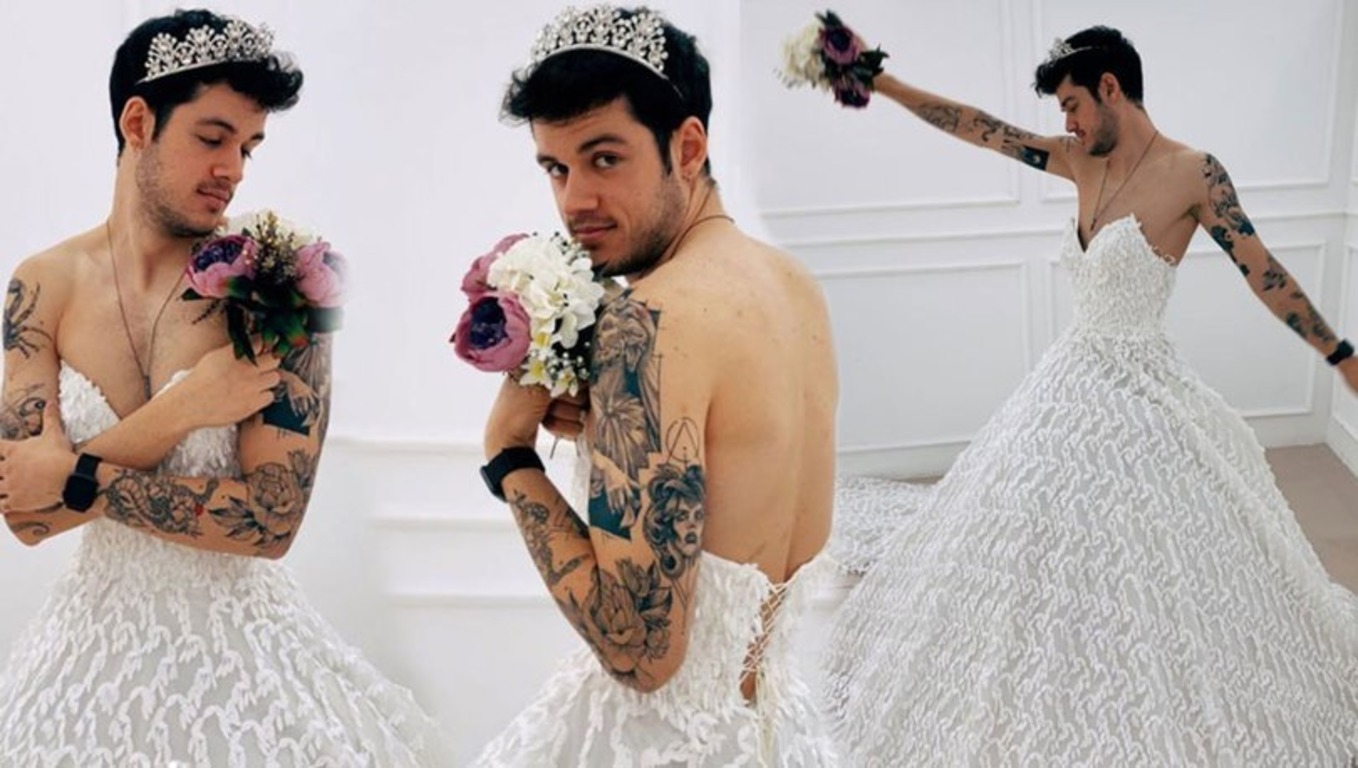 Самый популярный блогер Турции оделся в свадебное платье