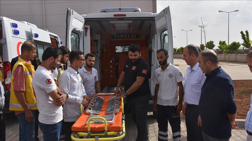 Турецкие врачи скорой помощи обучают сирийских коллег