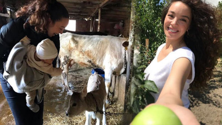 Бывшая подруга Кыванча Татлытуга воспитывает ребенка на ферме