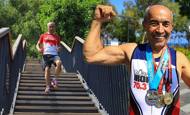 70-летний спортсмен из Антальи готовится к ЧМ по триатлону (видео)