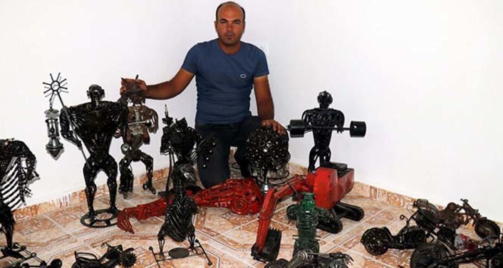 Житель Турции создает из металлолома произведения искусства