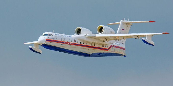 Российский самолет-амфибия Бе-200 представлен в Анталье