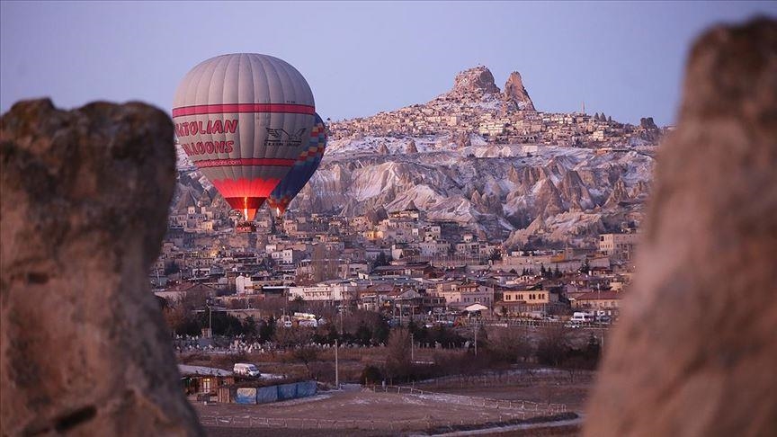 Воздушные шары над Каппадокией создают уникальные пейзажи