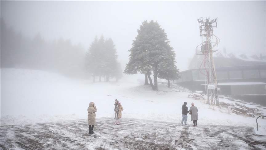 Горнолыжный курорт «Улудаг» в Турции покрылся снегом