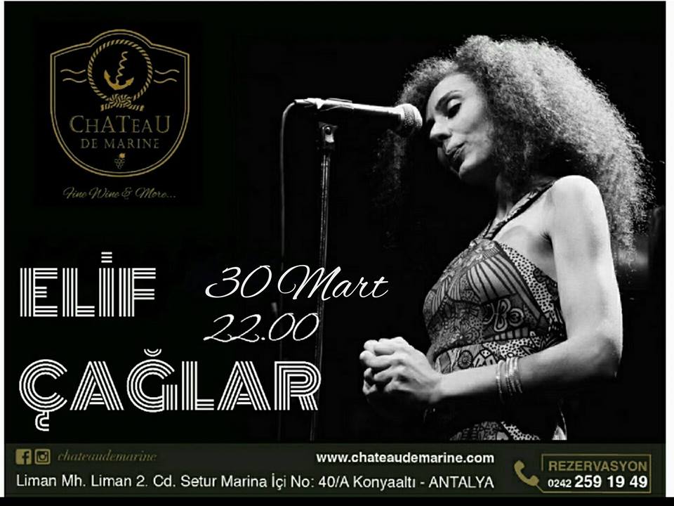 Акустический джазовый концерт Элиф Чаглар состоится в Анталье 30 марта