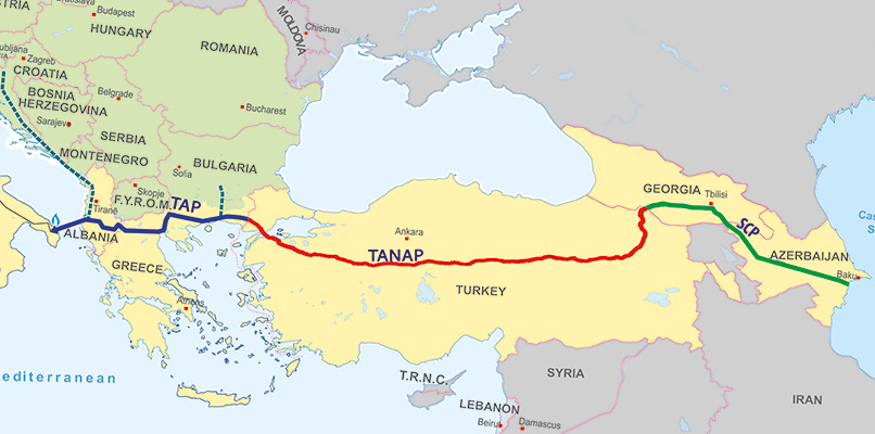 Строительство TANAP началось в Мраморном море