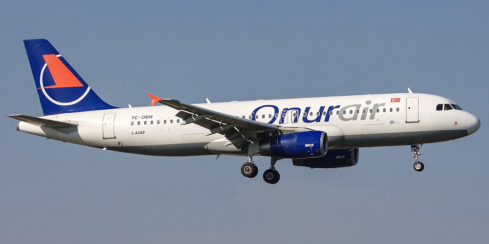 Рейс «Onur Air» не долетел до Челябинска из-за тумана
