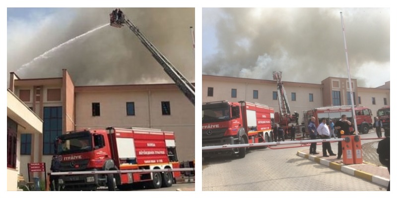 Больница горит в Бурсе