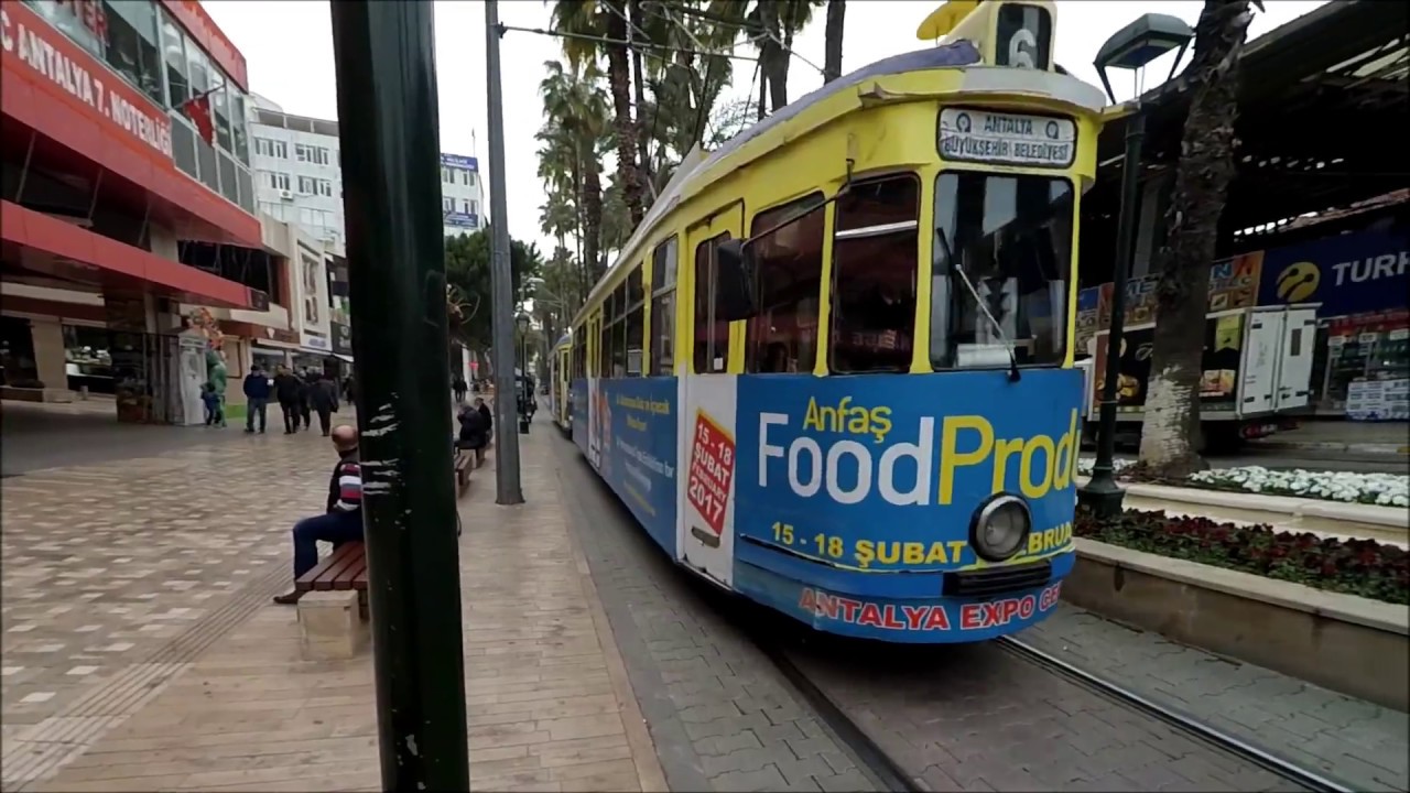 Видеорепортаж: старый трамвайчик в Анталии