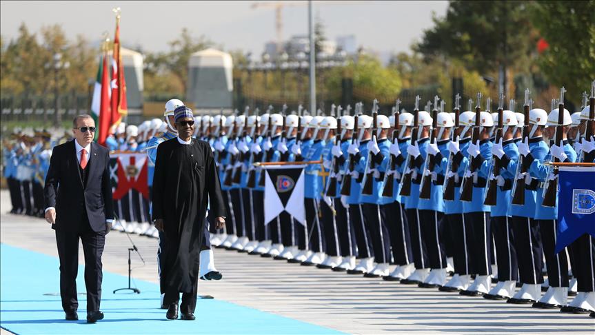 Эрдоган торжественно встретил президента Нигерии