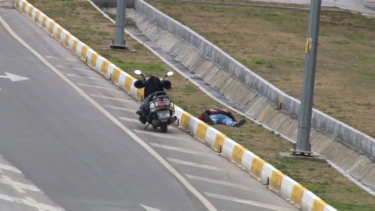 Отдыхающий мотоциклист вызвал переполох в Анталии