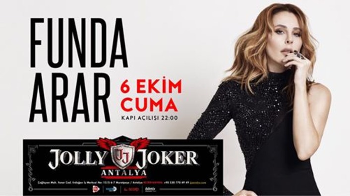 В конце недели в Jolly Joker Antalya выступят Фунда Арар и Левент Юксель