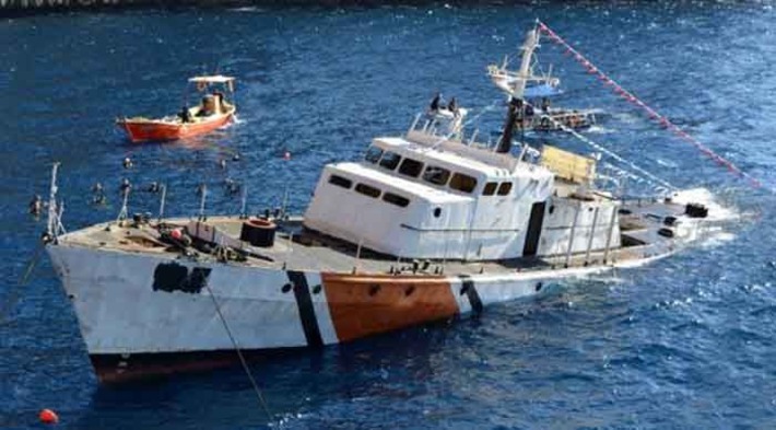 Старый катер береговой охраны станет объектом подводного туризма в Аланье