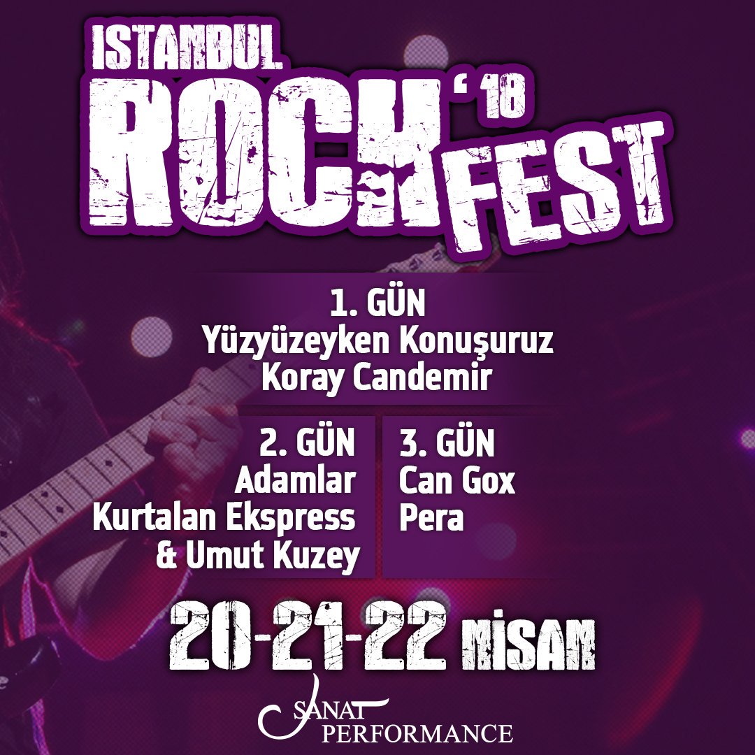Рок-фестиваль состоится в Стамбуле с 20 по 22 апреля