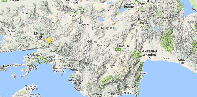 Землетрясение силой 2,7 произошло в Турции