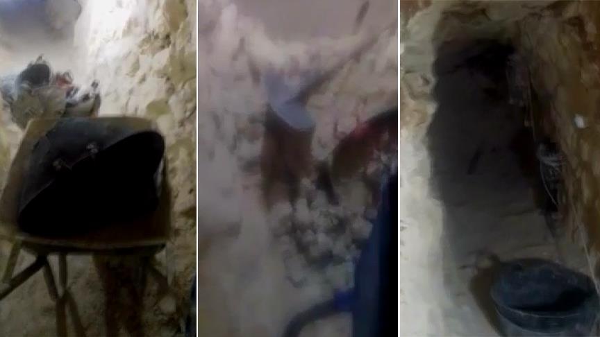Турецкие СМИ показали туннели сирийских боевиков изнутри