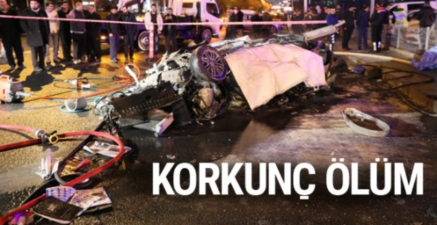 Страшная авария в Анкаре: водитель сгорел заживо в машине (фото)