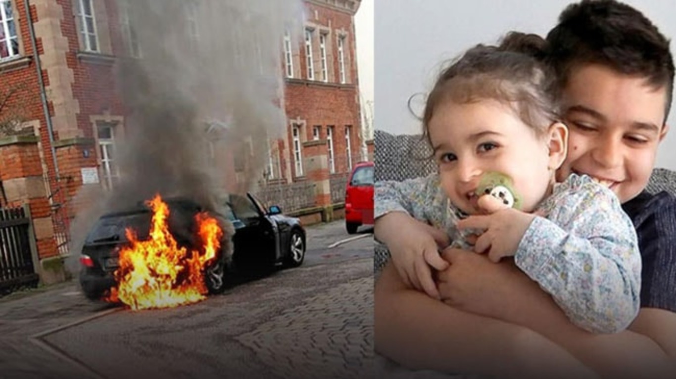 Турецкий мальчик спас сестру из горящего автомобиля
