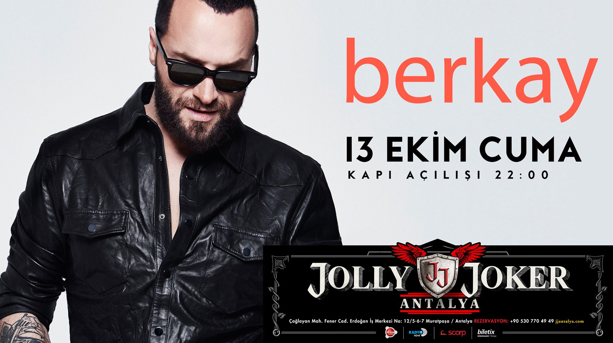 Концерт музыкального исполнителя Berkay пройдёт в Анталье 13 октября