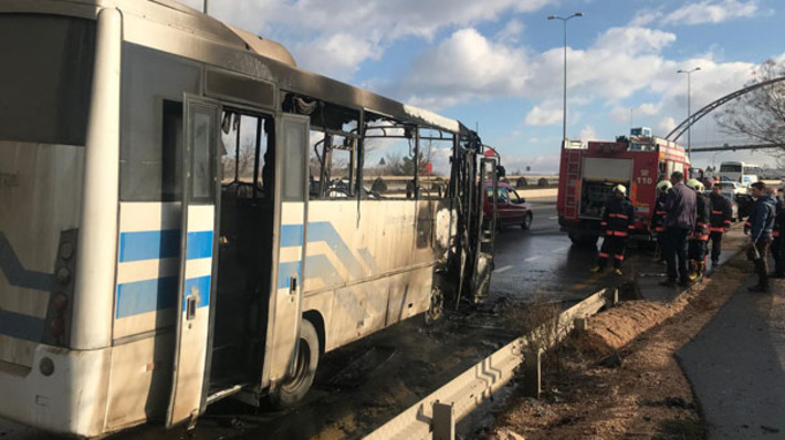 В Турции сгорел еще один маршрутный автобус