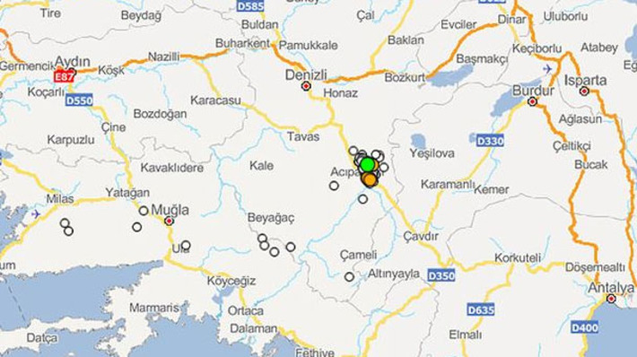 В турецком Денизли зафиксировано новое землетрясение