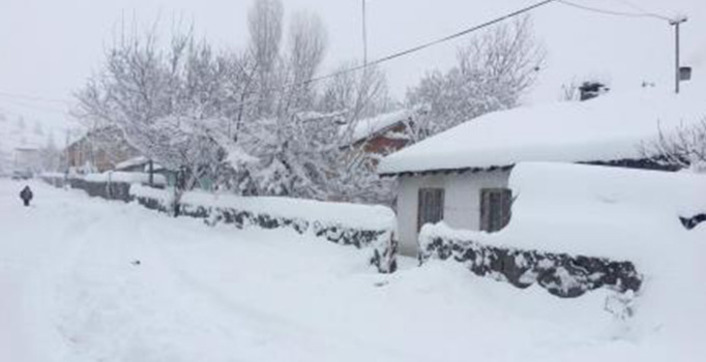 Снегопад заблокировал 33 дороги в Эрзинджане и Тунджели