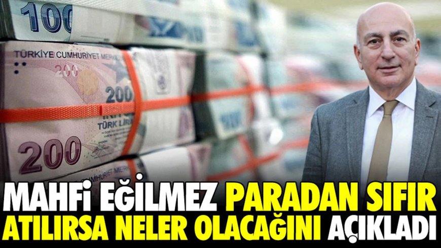 Махфи Эгильмез : "Стоит ли убирать нули из денежных единиц Турции"