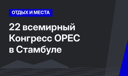 22 всемирный Конгресс OPEC в Стамбуле