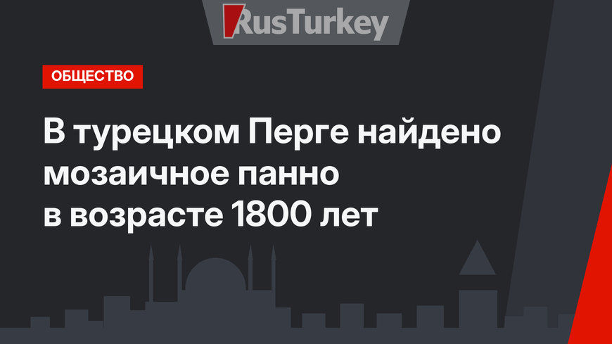  В турецком Перге найдено мозаичное панно в возрасте 1800 лет