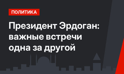 Президент Эрдоган: важные встречи одна за другой