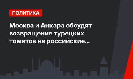 Москва и Анкара обсудят возвращение турецких томатов на российские прилавки