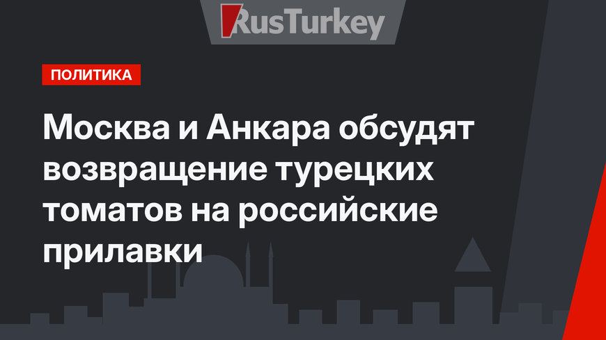 Москва и Анкара обсудят возвращение турецких томатов на российские прилавки