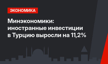 Минэкономики: иностранные инвестиции в Турцию выросли на 11,2%