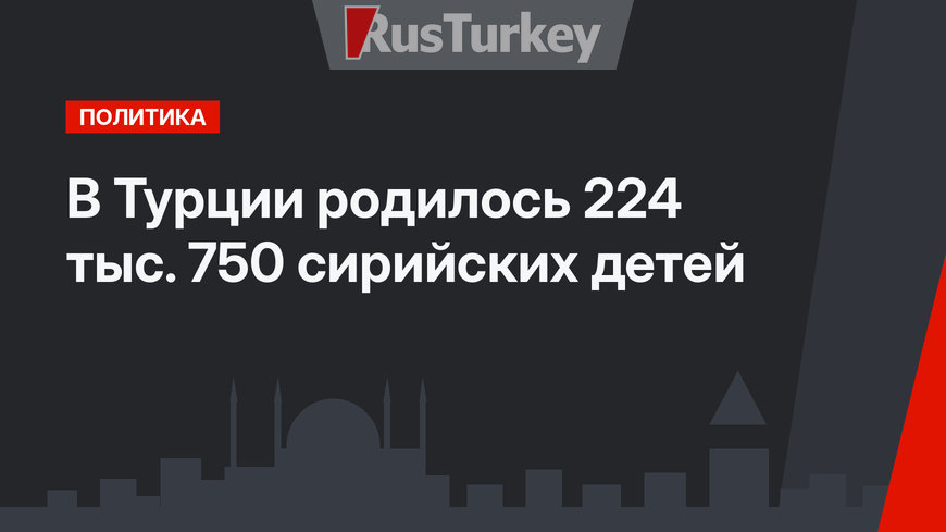 В Турции родилось 224 тыс. 750 сирийских детей