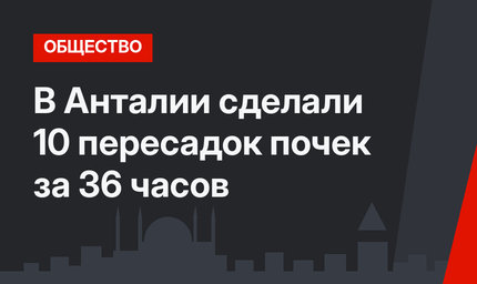В Анталии сделали 10 пересадок почек за 36 часов