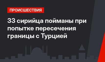 33 сирийца пойманы при попытке пересечения границы с Турцией