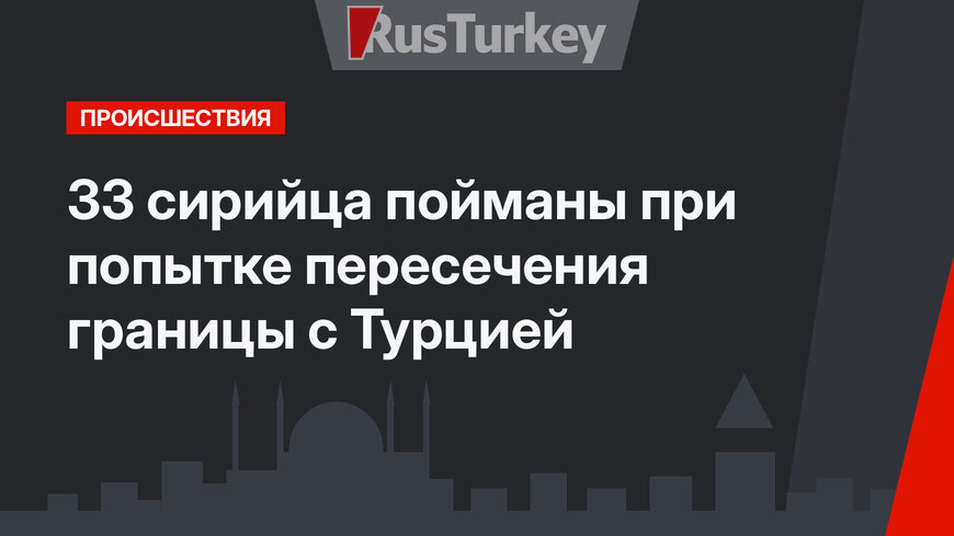 33 сирийца пойманы при попытке пересечения границы с Турцией