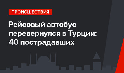 Рейсовый автобус перевернулся в Турции: 40 пострадавших