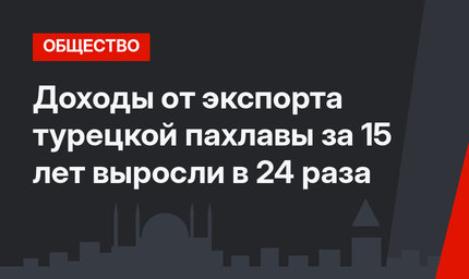 Доходы от экспорта турецкой пахлавы за 15 лет выросли в 24 раза