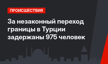 За незаконный переход границы в Турции задержаны 975 человек