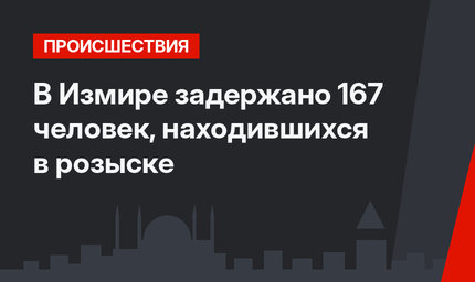 В Измире задержано 167 человек, находившихся в розыске