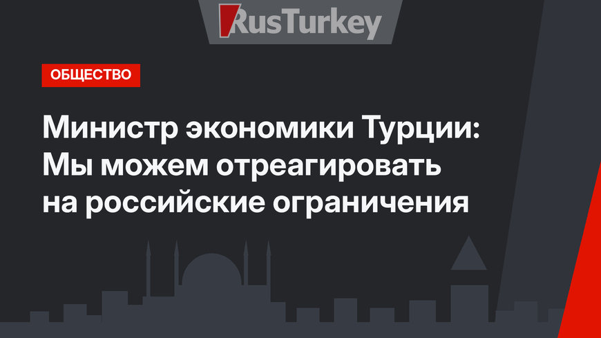 Министр экономики Турции:  Мы можем отреагировать на российские ограничения