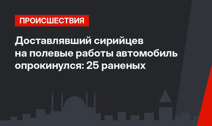 Доставлявший сирийцев на полевые работы автомобиль опрокинулся: 25 раненых