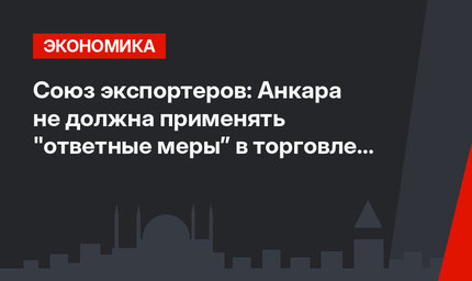Союз экспортеров: Анкара не должна применять "ответные меры” в торговле с РФ