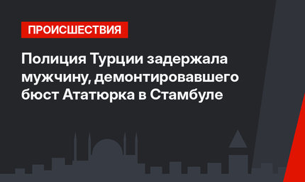 Полиция Турции задержала мужчину, демонтировавшего бюст Ататюрка в Стамбуле