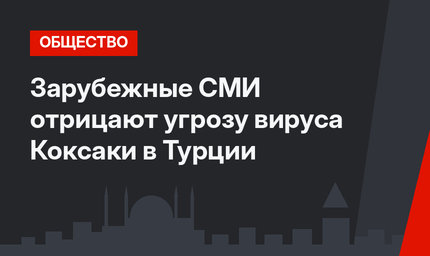 Зарубежные СМИ отрицают угрозу вируса Коксаки в Турции