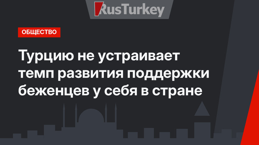 Турцию не устраивает темп развития  поддержки беженцев у себя в стране