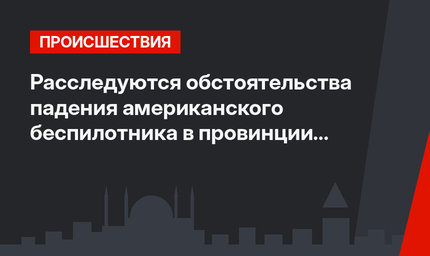 Расследуются обстоятельства падения американского беспилотника в провинции Адана