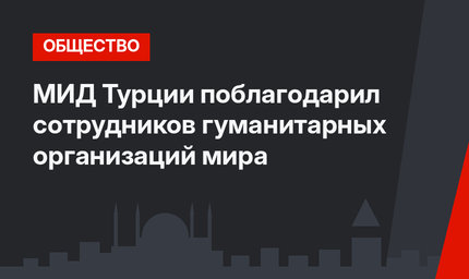 МИД Турции поблагодарил сотрудников гуманитарных организаций мира